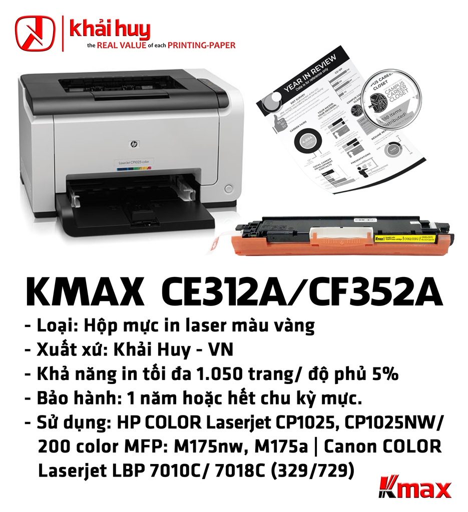 HỘP MỰC IN TONER KMAX CE312A/ CF352A