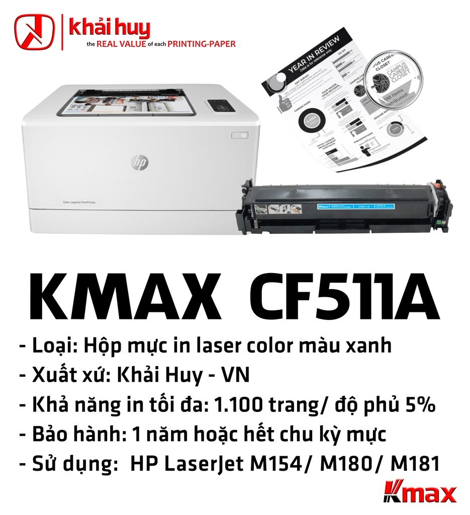 HỘP MỰC IN LASER KMAX CF511A